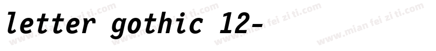 letter gothic 12字体转换